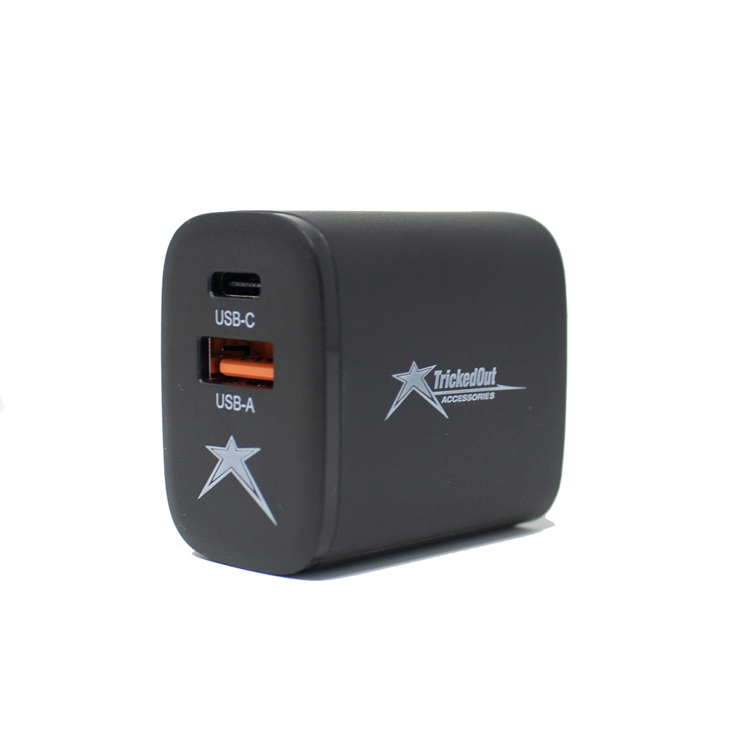 Fast Charging Dual USB 18w QC + PD Wall Charger